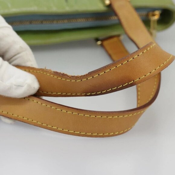 LOUIS VUITTON Monogram Vernis Houston Hand Bag Baby Blue M91005 LV Auth 98882 - Picture 8 of 16